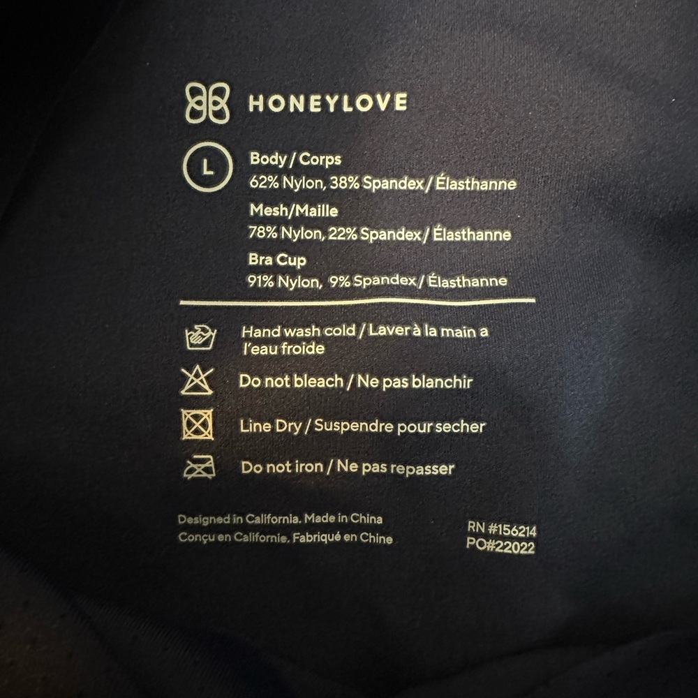 NWT Honeylove Liftwear Shapewear Navy Blue Large Tank - Picture 5 of 8